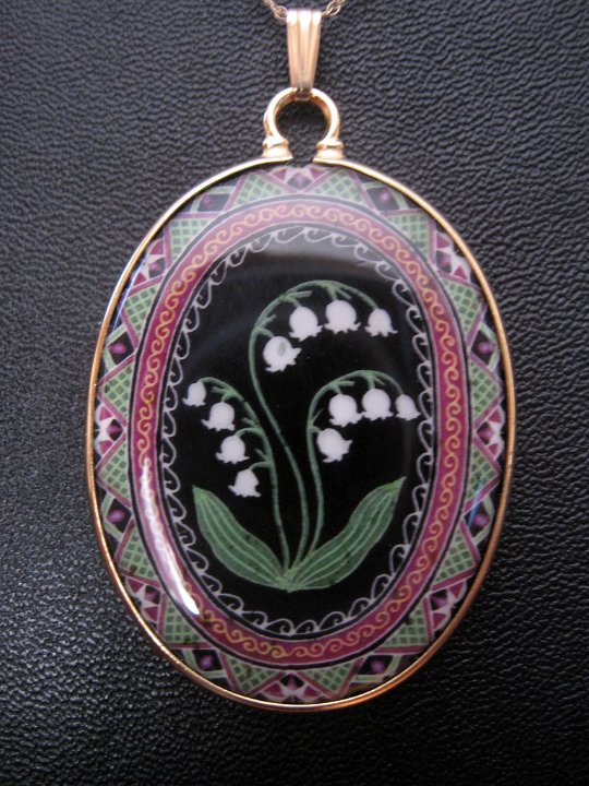 Lily Of The Valley Pendant Pysanky By So Jeo
